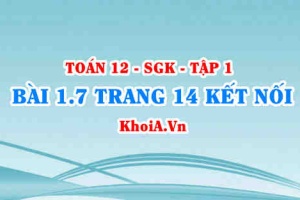 Bài 1.7 trang 14 Toán 12 tập 1 Kết nối tri thức